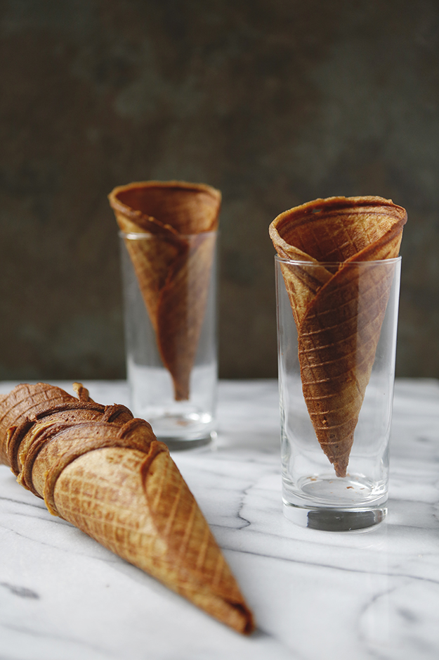 Roasted Blueberry Cheesecake Ice Cream with Graham Cracker Waffle Cones  FoodforMyFamily.com