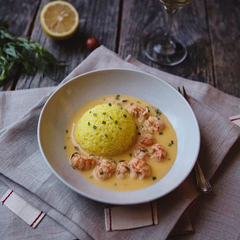Langoustine with Saffron Vanilla Cream Sauce recipe | FoodforMyFamily.com