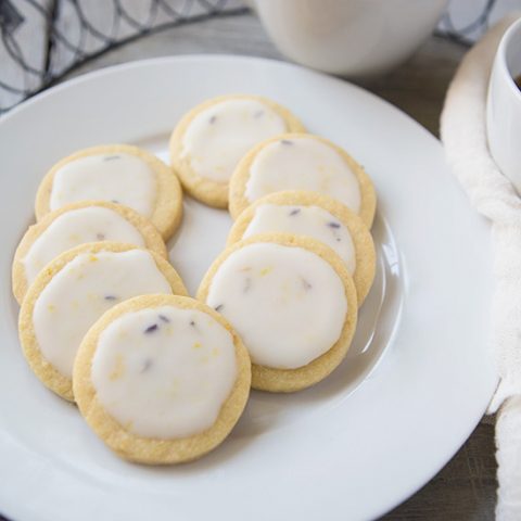 Lavender Lemon Sablé Cookie #recipe via FoodforMyFamily.com